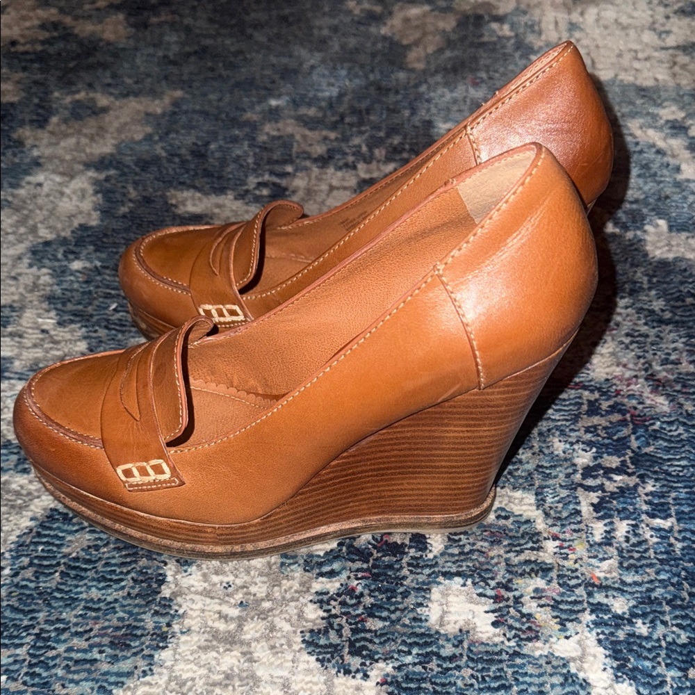Brown Wedge Loafers